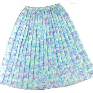 Vintage Pastel Floral Midi Skirt Vintage size 14 modern 6  8 10